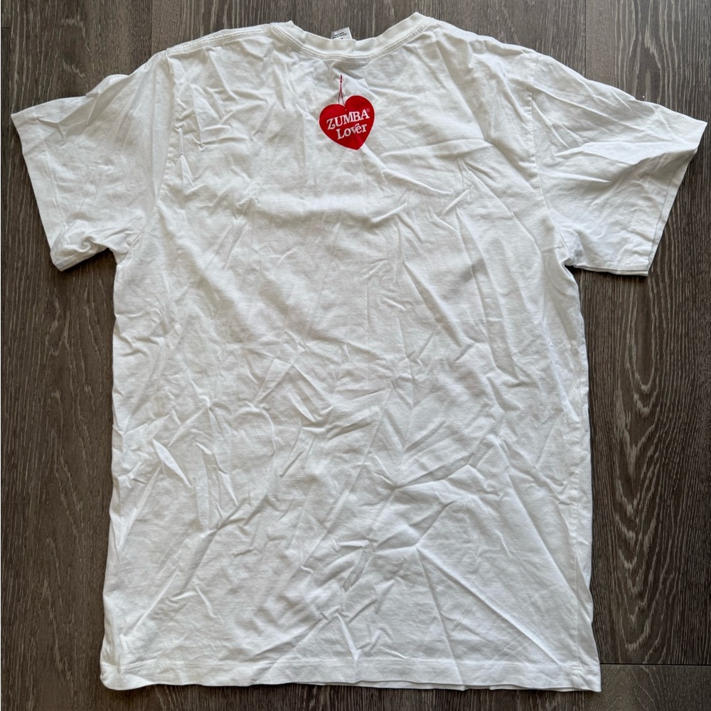 Zumba - Thank You for Dancing With Me - White T-Shirt - Unisex M/L - Picture 3 of 4